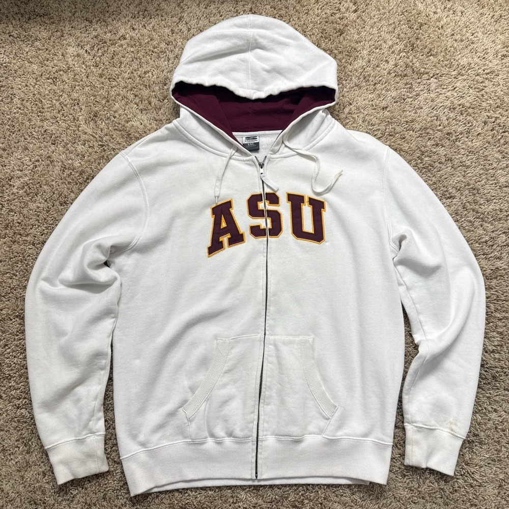ASU Sun Devils Stadium Athletic Full-Zip Hoodie Men's XXL Y2K Vintage Arizona St